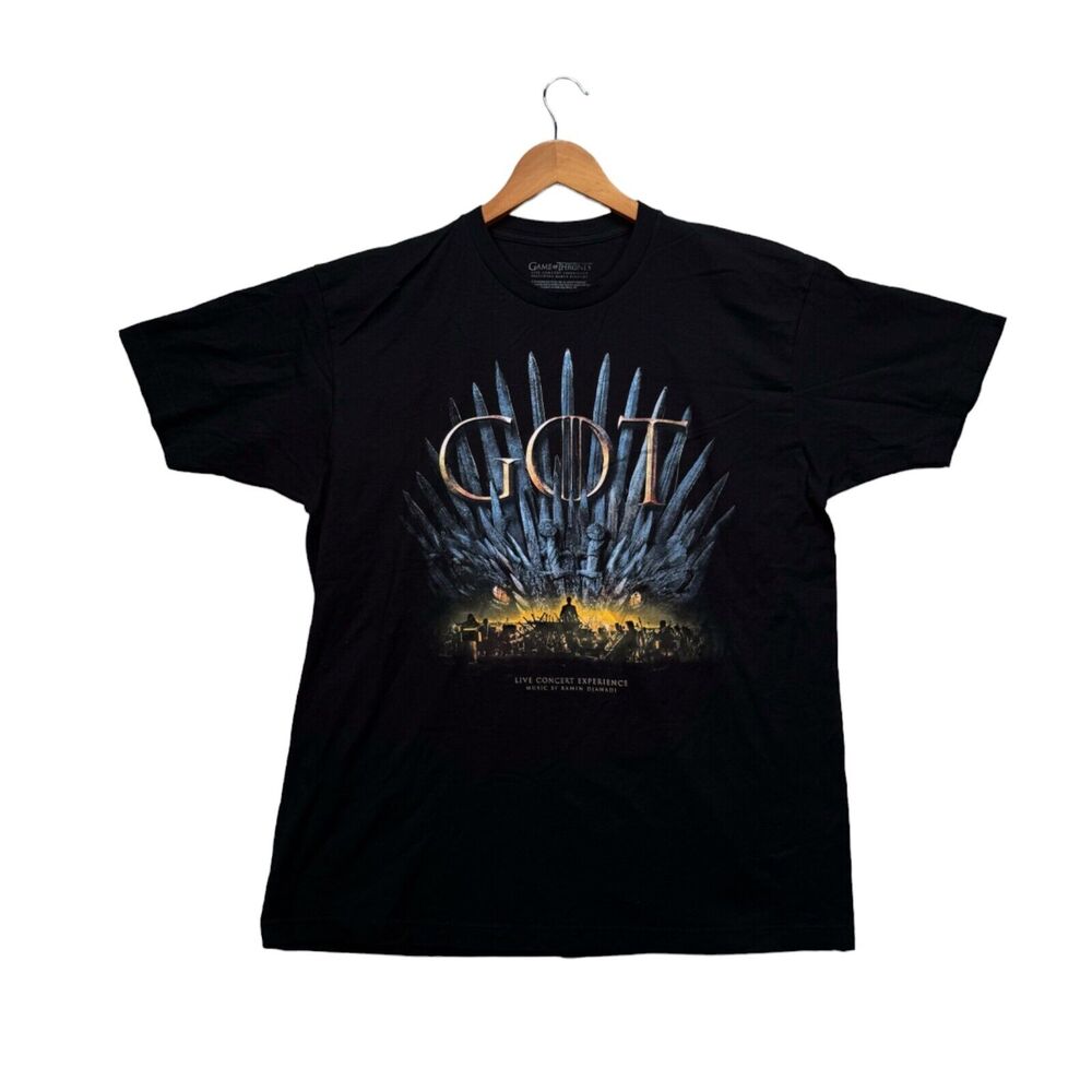Game Of Thrones HBO Live Concert Experience House Dragons Black T Shirt XL